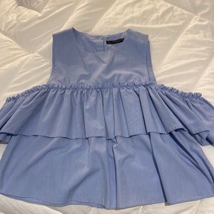 ZARA blue blouse